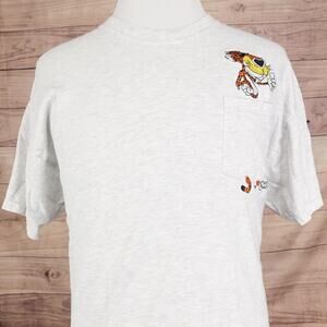 Vintage Chester Cheetah Cheetos Shirt XL Gray Hanes Beefy-T